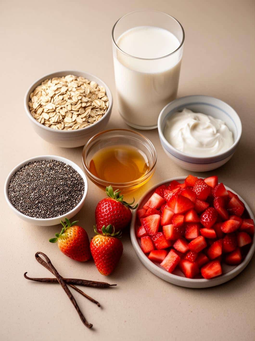 Strawberry Vanilla Protein Overnight Oats: Easy & Healthy Sweet Snack
