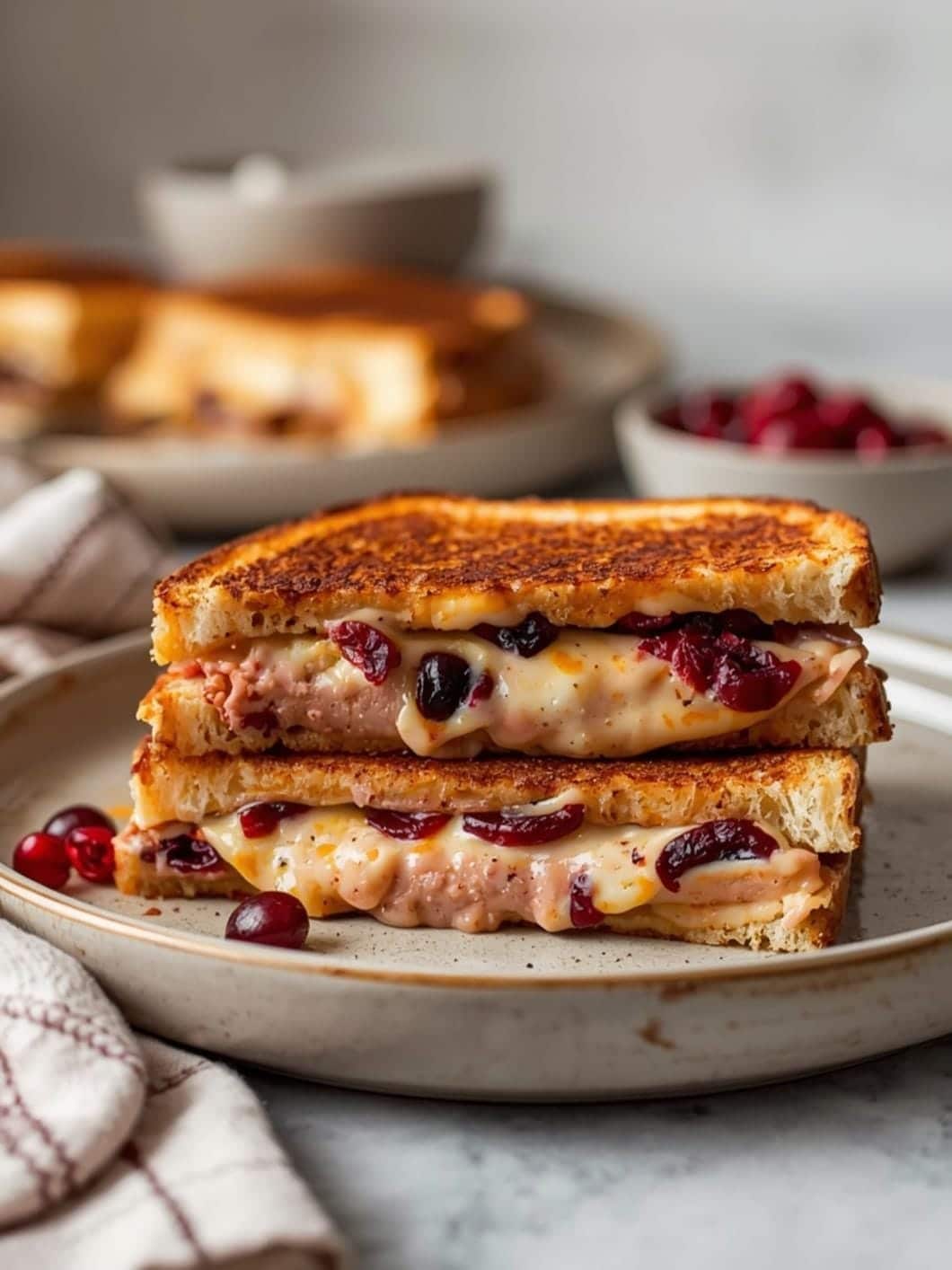 Turkey Cranberry Grilled Cheese Sandwich Recipe