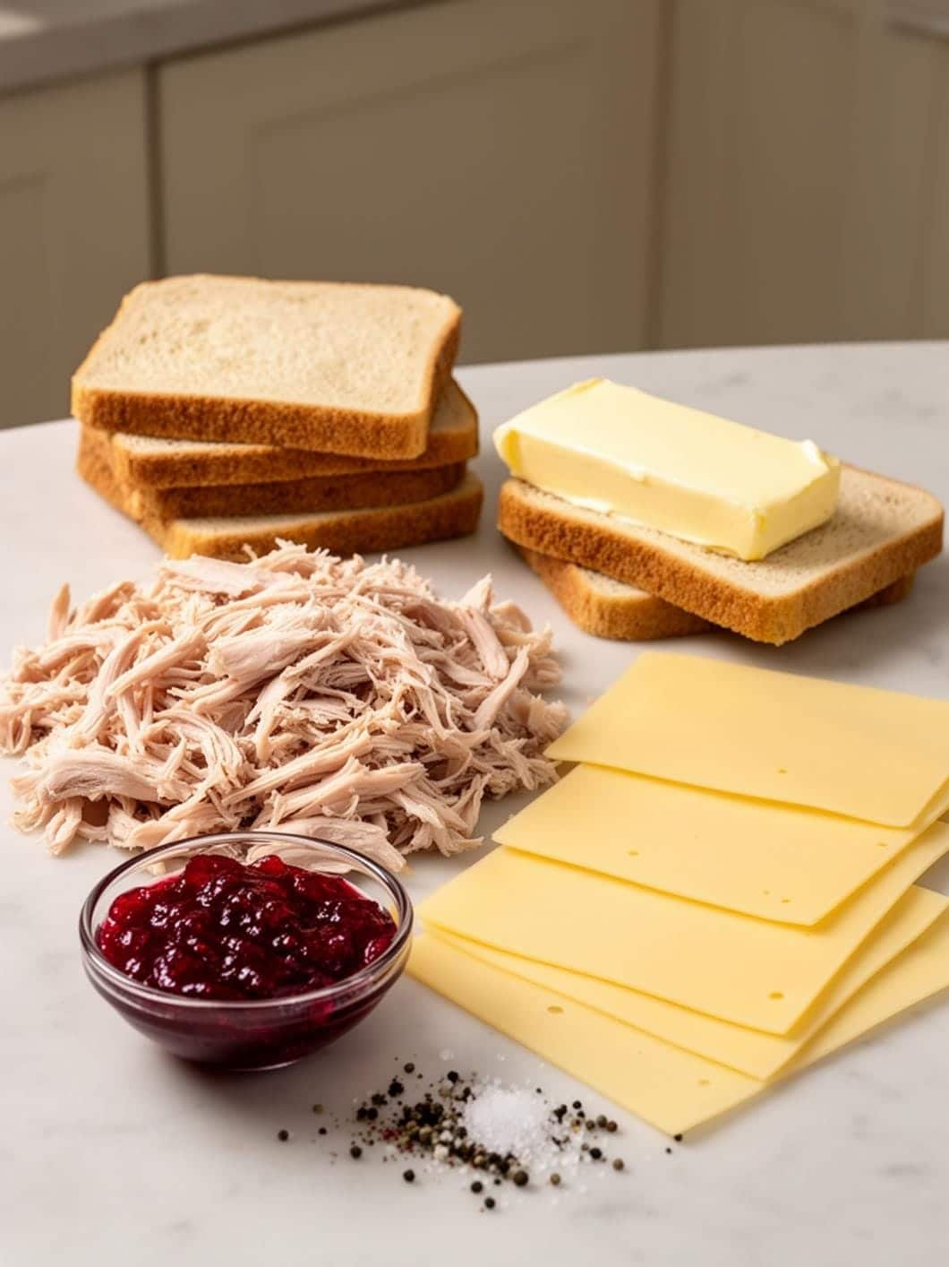 Turkey Cranberry Grilled Cheese Sandwich