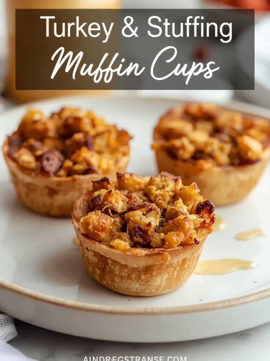 Turkey & Stuffing Muffin Cups: Easy Leftover Turkey Appetizers