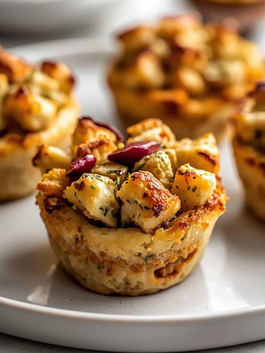 Turkey & Stuffing Muffin Cups: Easy Leftover Turkey Appetizers