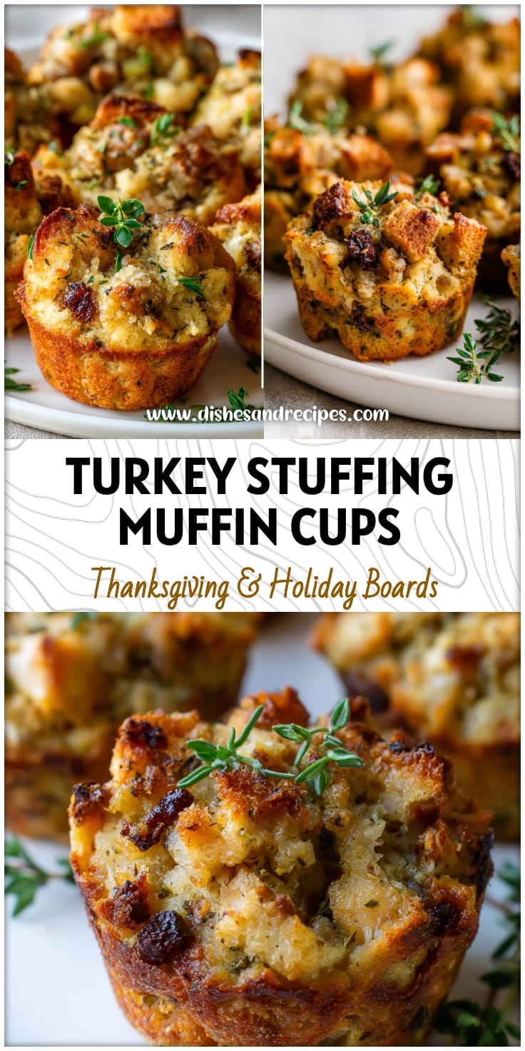 Turkey & Stuffing Muffin Cups: Easy Leftover Turkey Appetizers