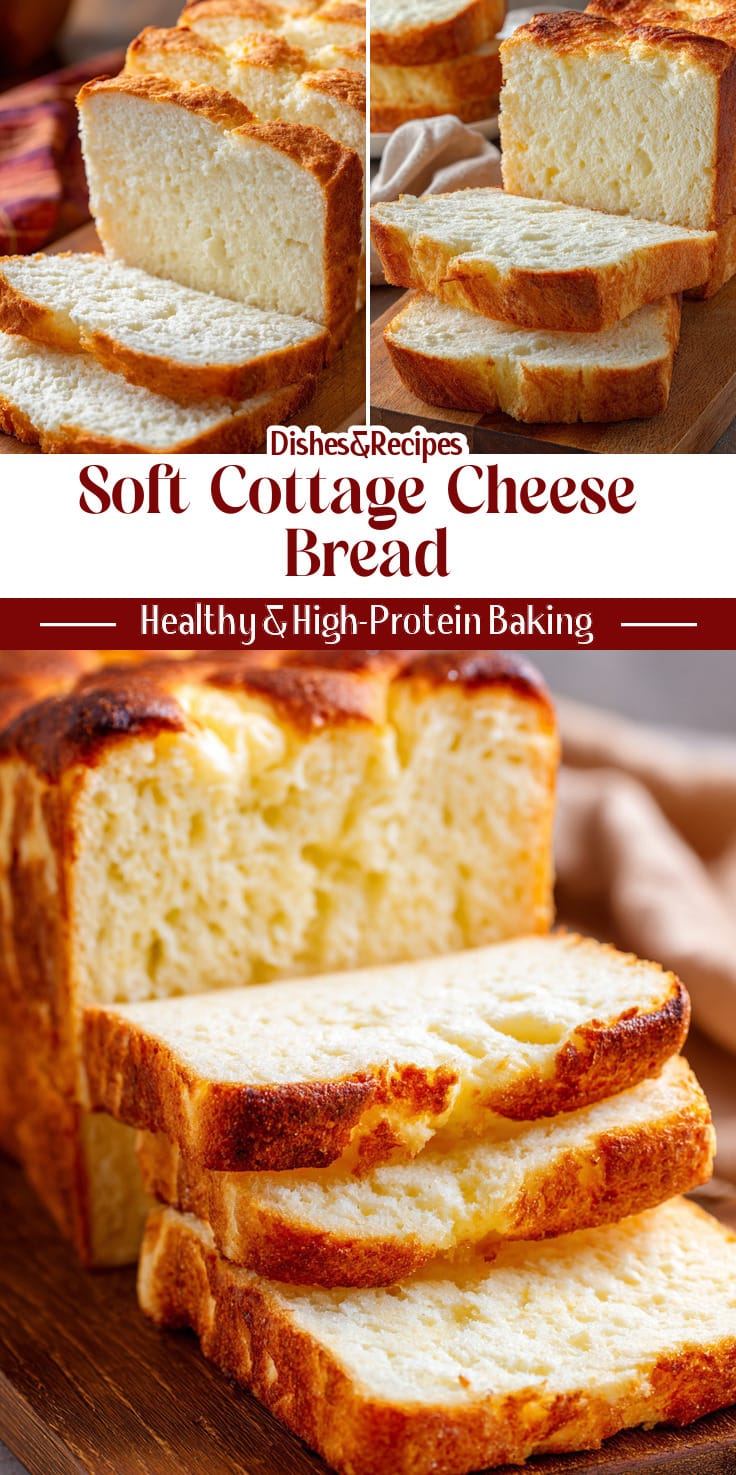 High-Protein Cottage Cheese Bread (Soft & Fluffy Texture)