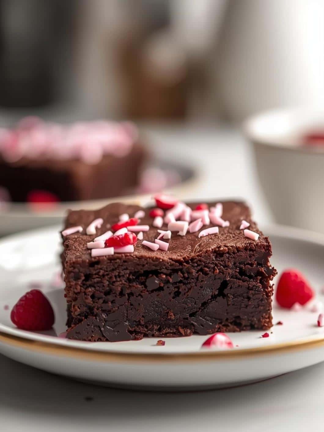 Easy Dark Chocolate Protein Brownies for Valentine's Day