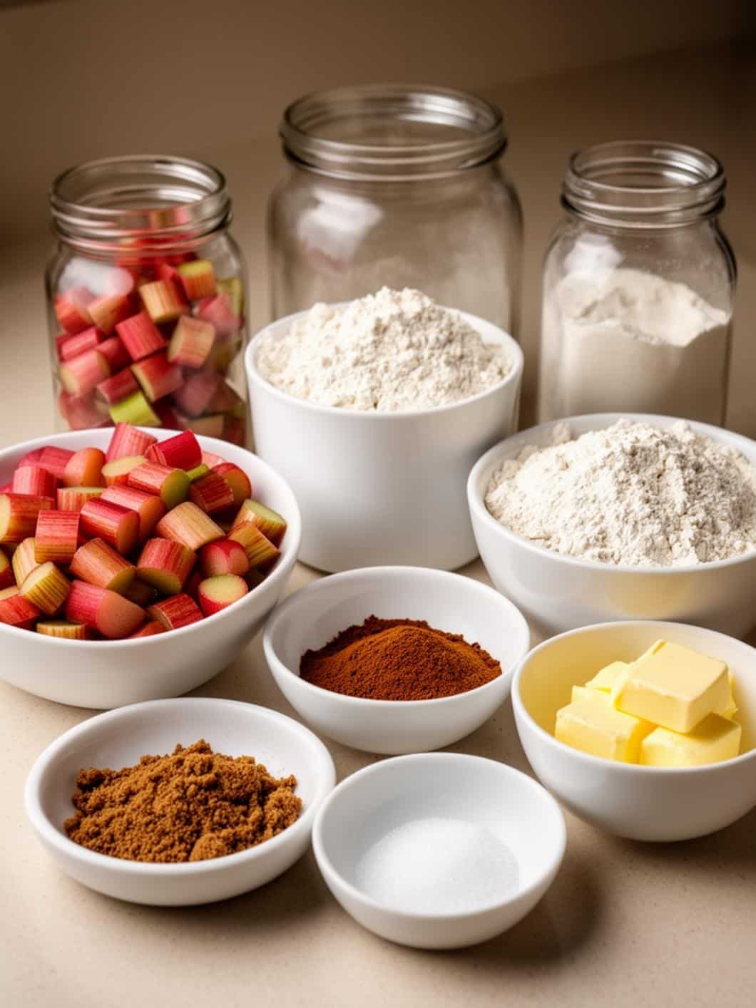 Easy Rhubarb Crumble for a 9x13 Pan