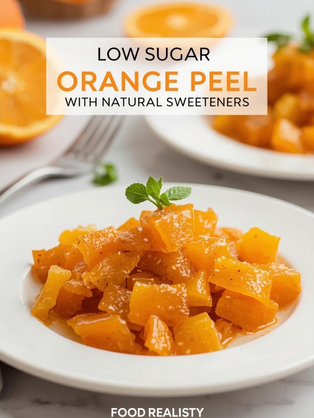 Low-Sugar Candied Orange Peel with Natural Sweeteners