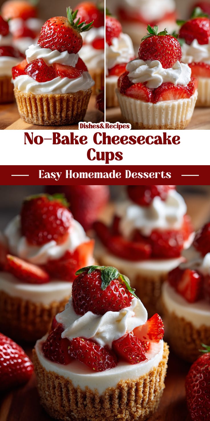 No-Bake Strawberry Cheesecake Cups for Easy Dessert 14 No-Bake Strawberry Cheesecake Cups for Easy Dessert