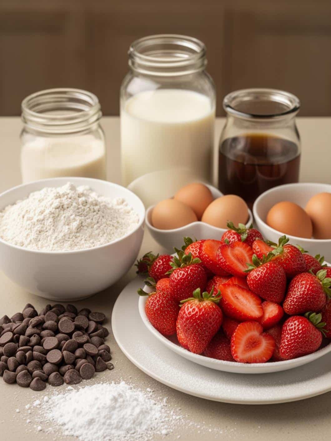 Strawberry Chocolate Skillet Cake for Parties